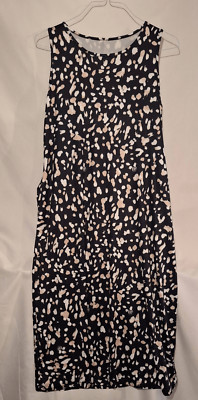 Womens Animal Print Sundress with Pockets Size Large Black NEW in bag
