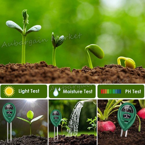 3 in 1 Soil PH Tester Water Moisture Test Meter Kit For Garden Plant Testing OZ - Picture 7 of 9