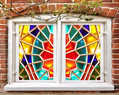 3D Farbe Block C827 Fenster Film Drucken Aufkleber Haftendes Buntglas UV Sinsin
