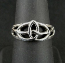 Ring Silver Band Knot Filigree Design Sterling 925 Size 6.75 Band Ring