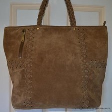 BNWT All Saints Estate Laced Tote/Shopping Bag £348 Tan/Date Suede