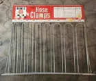 Vintage Bowes Seal Fast Hose Clamps Advertising Sign Store Metal Display
