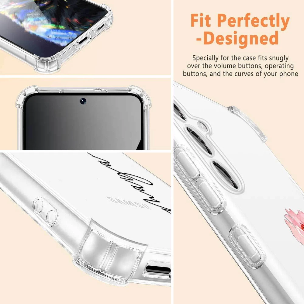 Phone Case For Samsung Galaxy S25 Ultra S24 A15 A16 A35 Personalised Clear Cover