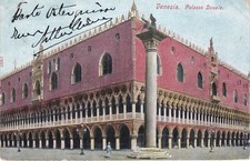 Cartolina di Venezia - Palazzo Duale del 1900