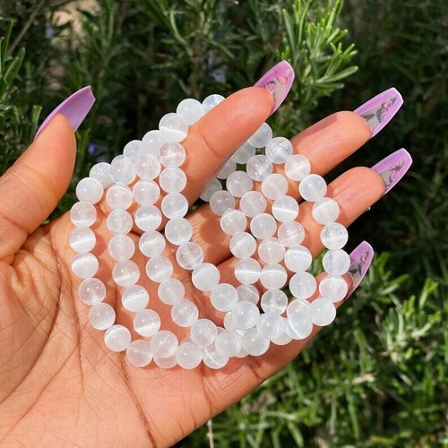 4mm-10mm Natural Gemstone Beaded Stretch Bracelet Crystal Healing Reiki Gifts - Picture 162 of 440
