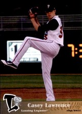 2011 Lansing Lugnuts Grandstand #17 Casey Lawrence McSherrystown Pennsylvania PA