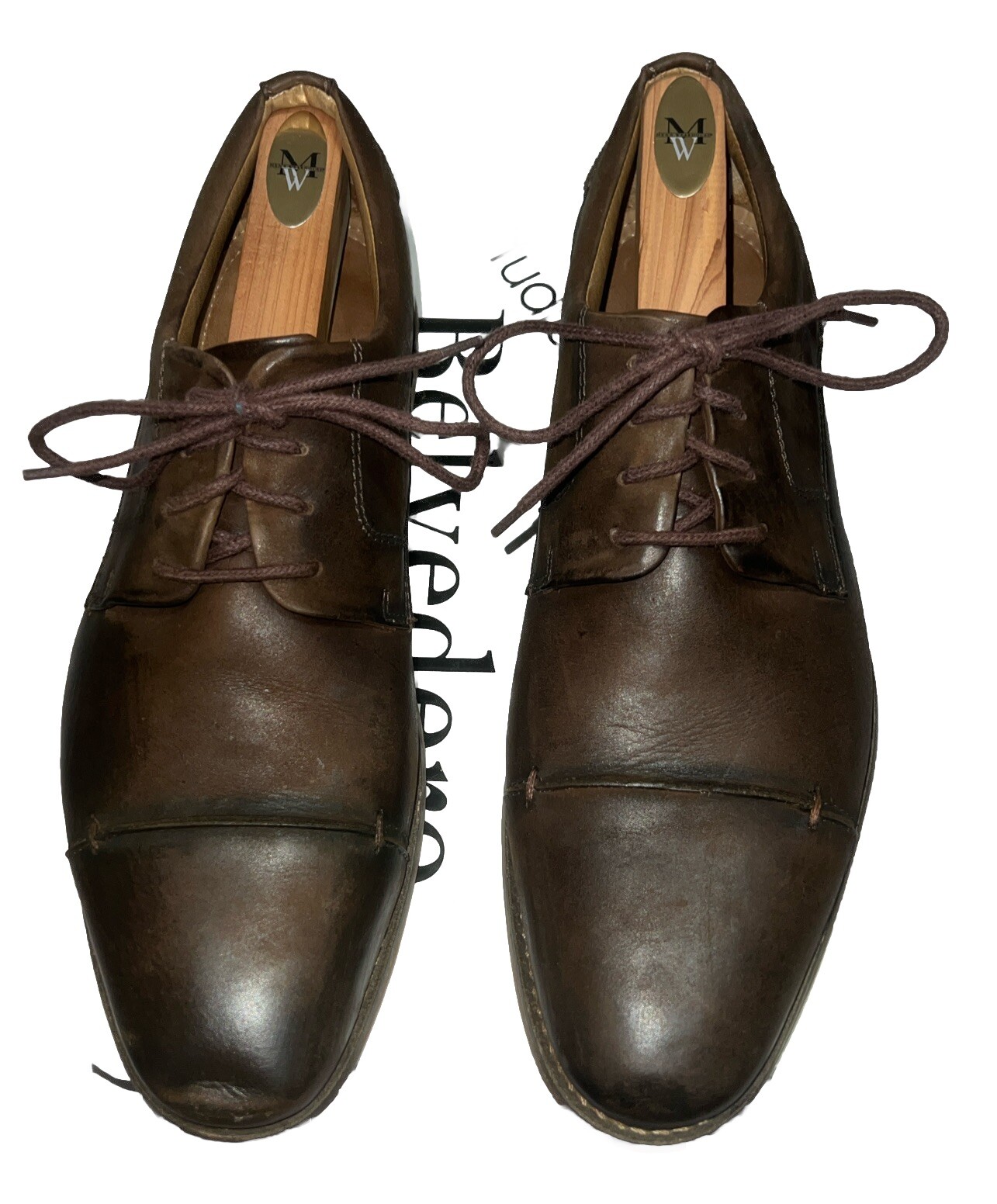 SAOLA Scarpe eleganti stringate Belvedere Paris pietra marrone punta con cappuccio in pelle taglia 9 5D