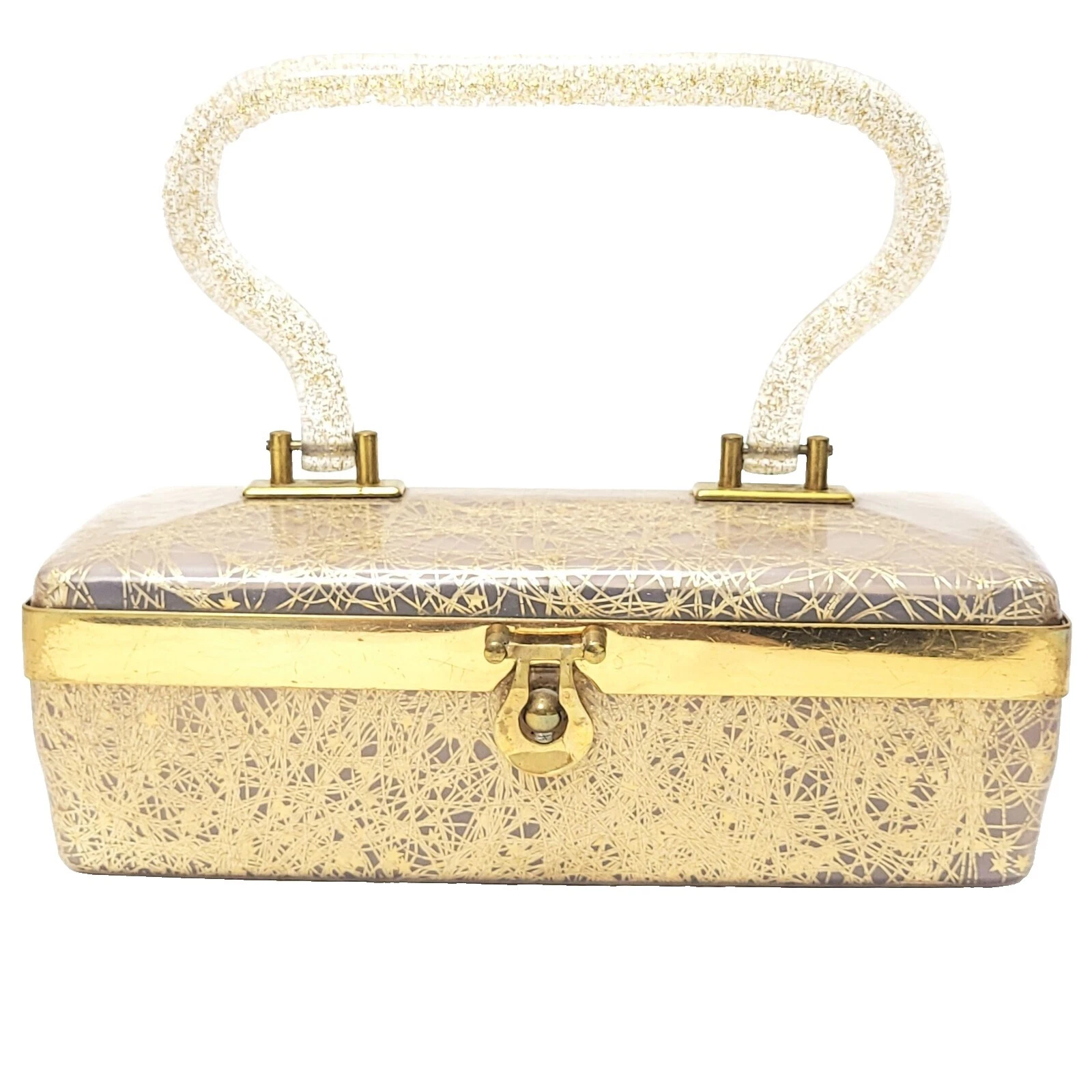 Caja de Lucite Reproducción de mujer 1950s Vintage Bolsas, Bolsos y estuches