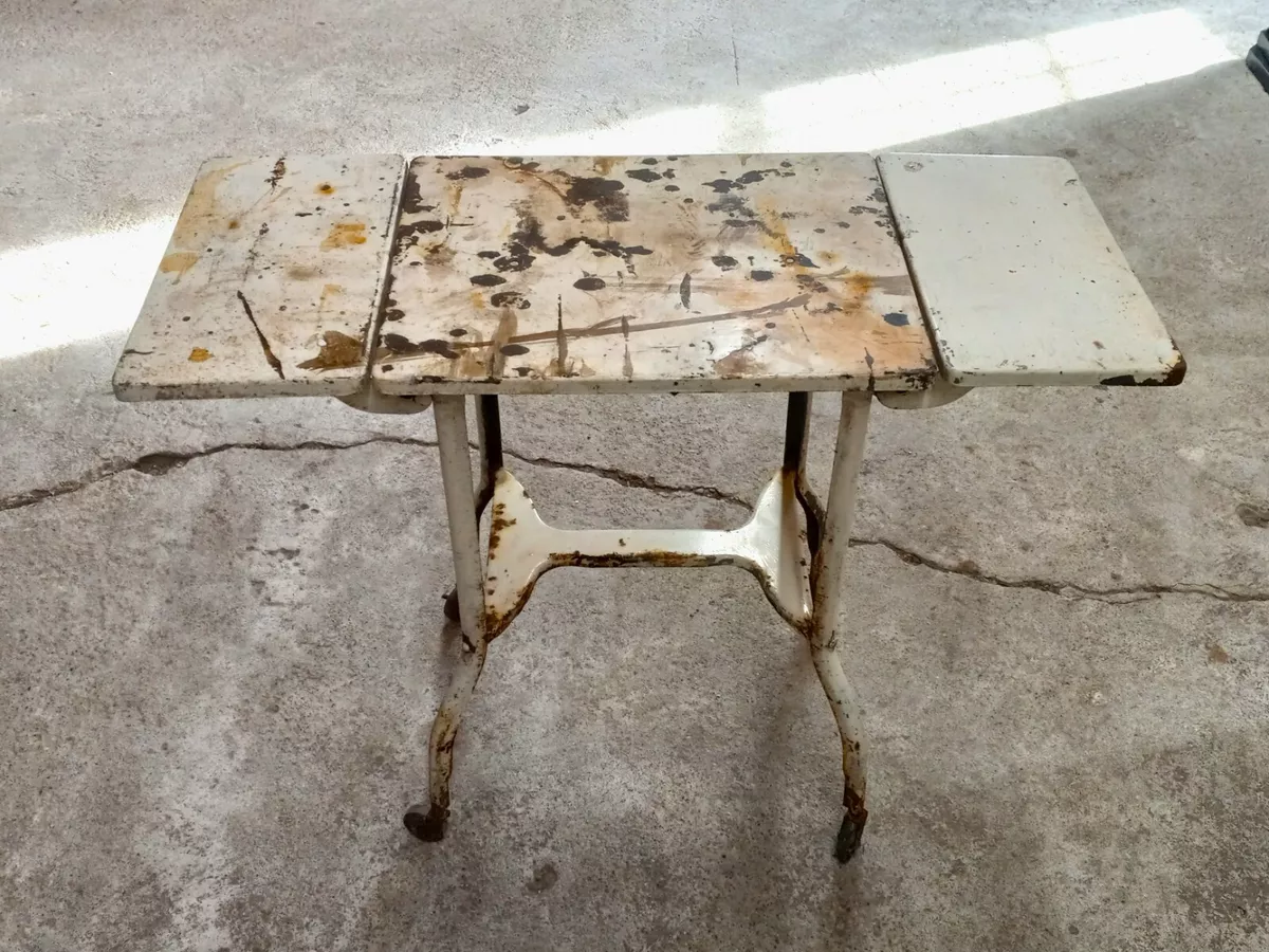 Vintage Metal Typewriter Table