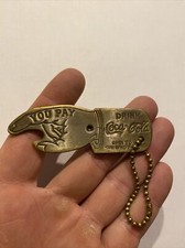 Coca Cola Bottle Opener Coke Pepsi Squirt Collector Soda Beer BRASS Patina GIFT