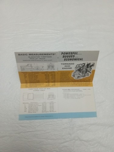 1964 Jeep Gladiator Sales Brochure - Vintage Fc2 - Picture 4 of 7