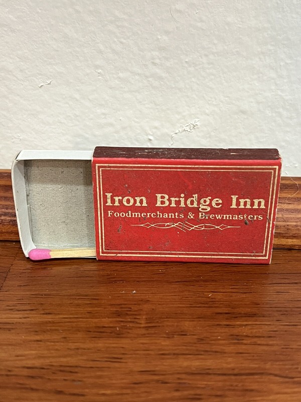 One Slide Matchbox Wood Matches Rachel's Iron Bridge Inn Restaurant & Bar