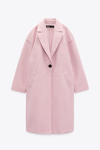 Neu mit Etikett Zara Damen Mantel rosa Struktur Gr. XS - Bild 6 von 8