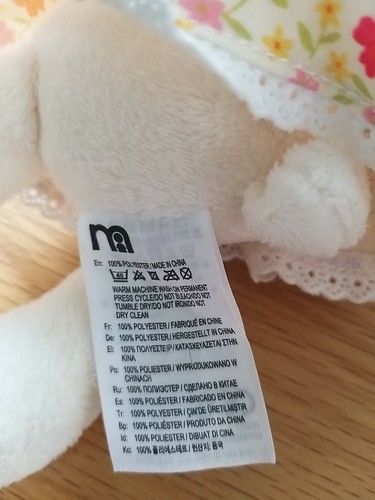 Mothercare ~ Ditsy Bunny ~ Cream Soft Comforter Rabbit Hug Toy in Floral dress - Picture 3 of 3
