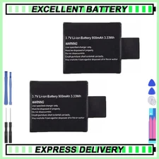 2x 3.7V 900mAh Li-ion Battery for SJ4000 & many other Action Camera Brands