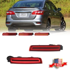 For Infiniti Juke Murano Sentra Red LED Rear Bumper Reflector Tail Brake Lights