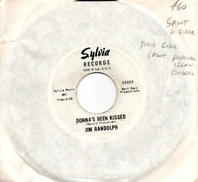 Jim Randolph:Donna's been kissed/The act:US Sylvia:1965