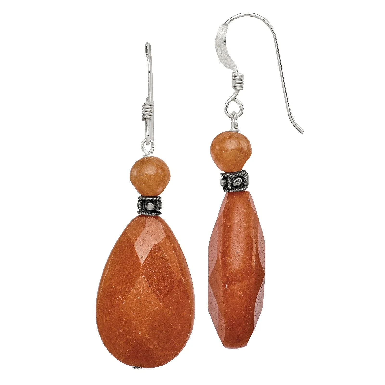 Piedra natural Cornalina Pendientes de Moda