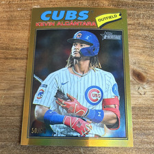 Topps Heritage Kevin Alcantara Rookie #353 Chrome Gold Border /50 Cubs