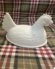 Vintage Indiana Glass White Milk Glass Hen on Nest TOP/LID ONLY Has Chips