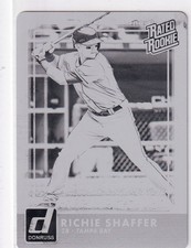 RICHIE SHAFFER 1/1 DONRUSS PRINTING PRESS PLATE BLACK RC RAYS 45 2016 16 PANINI