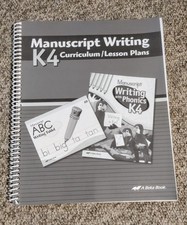Abeka K4 Manuscript Lesson Plans