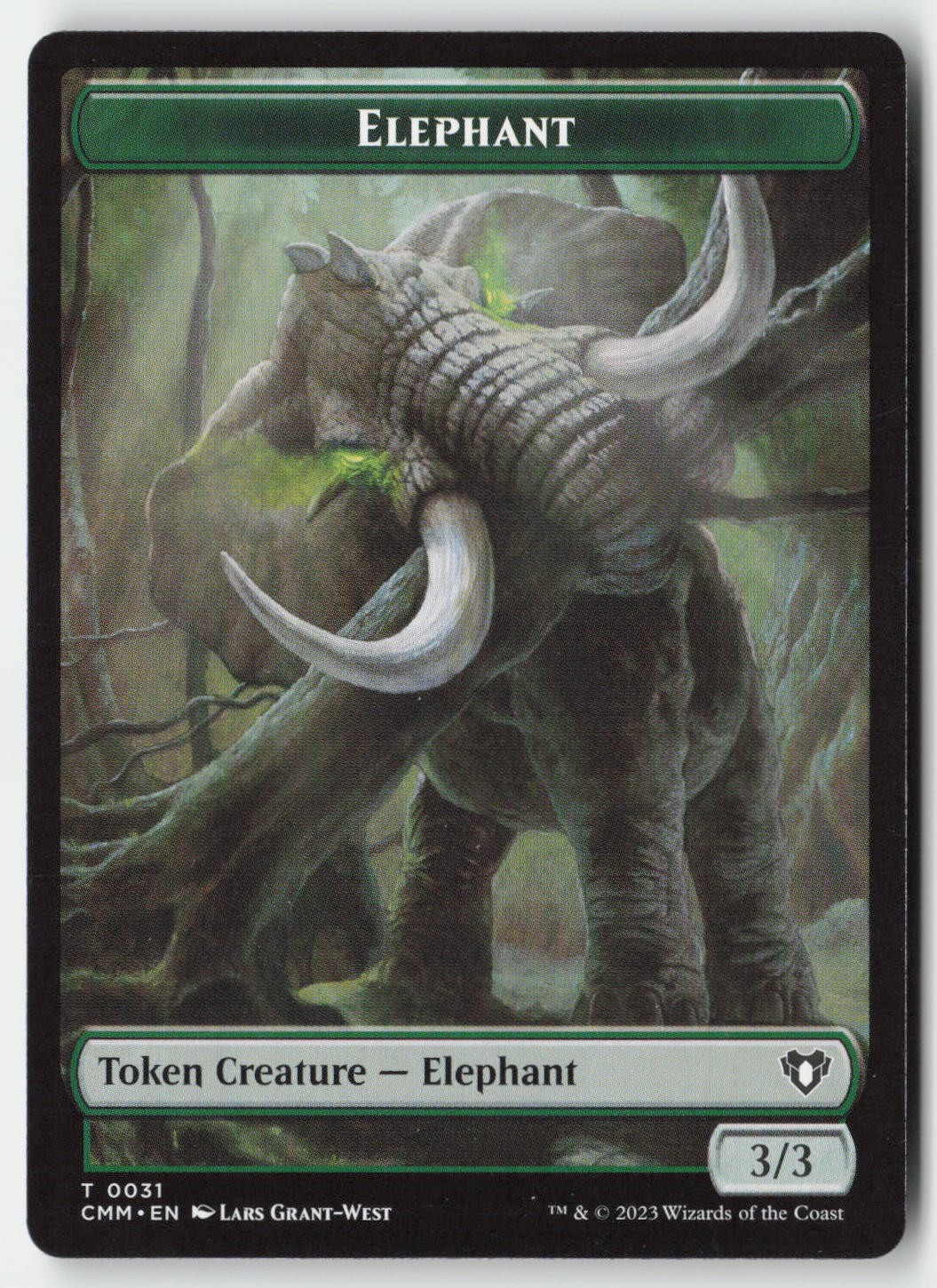 Clue // Elephant Double-Sided Token 40 // 31 Commander Masters Token NM Magic