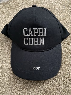 GOAT Capricorn Zodiac Black Adjustable Baseball Cap Men One Size Solid