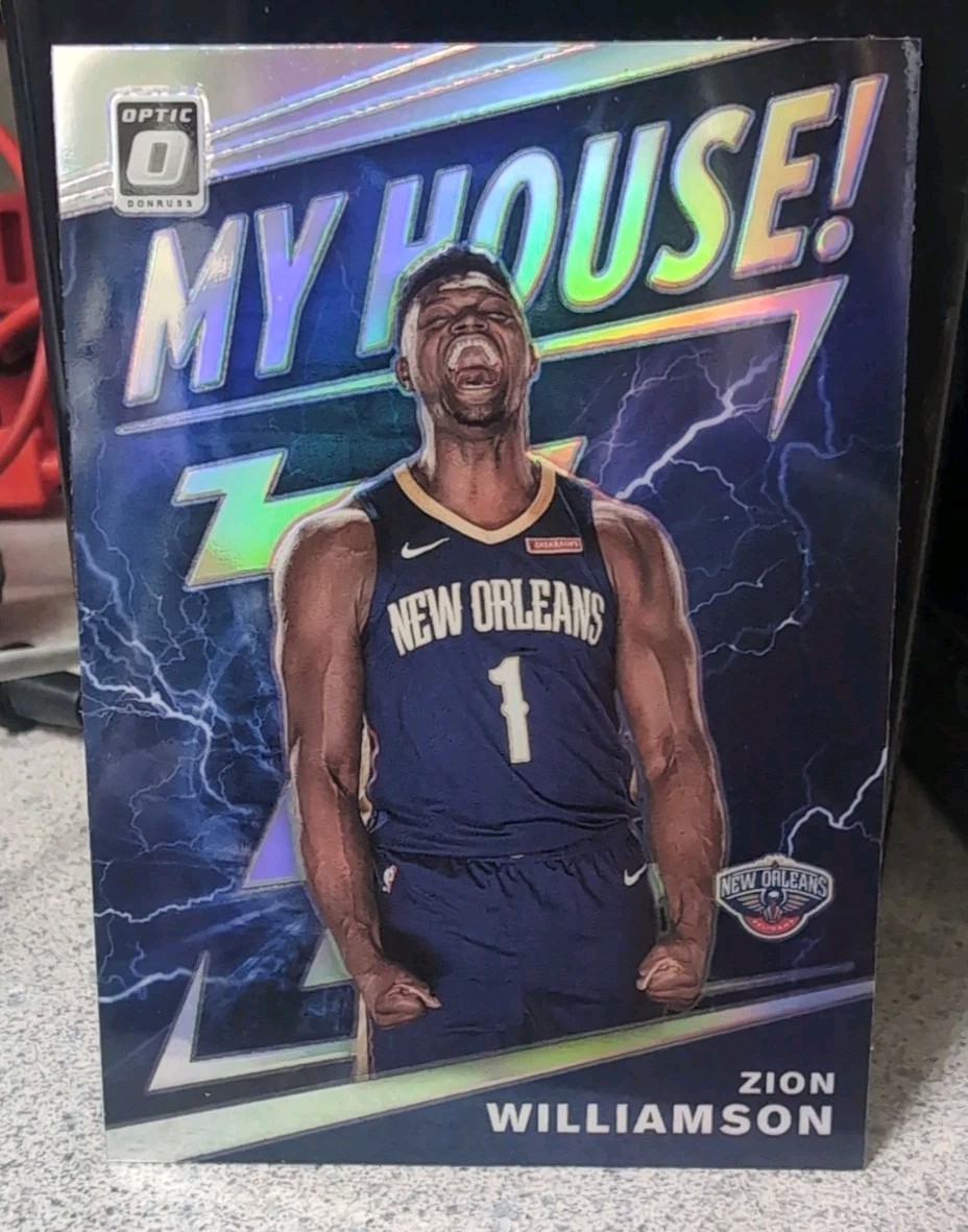 2019-20 Donruss Optic #15 Zion Williamson My House! Holo New Orleans Pelicans
