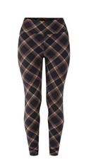 No Boundaries Women's Juniors Sueded Brown Plaid Leggings Size XXS/XS NEW