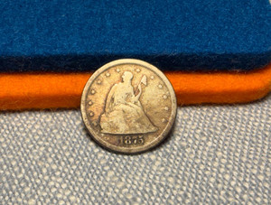 (#102815) Twenty Cent Piece: 1875 S.  Fine!   (see video!)