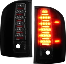 (2 Pack) LED Tail Lights Smoke Lens for 2007-2013 Chevy Silverado 1500 2500HD 35