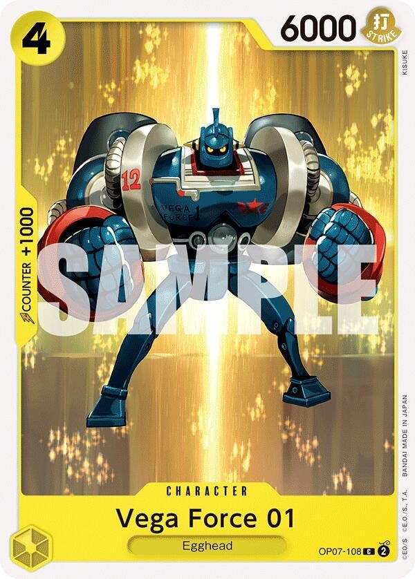 Vega Force 01 OP07-108 English C 500 Years in the Future One Piece Card Game