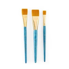3pc Variety Size Taklon Glaze Wash Artist Paint Brushes | RSET-9185 |