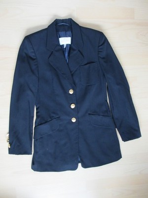 Vintage - Elegance Paris Blazer / Jacke / Anzug, elegant, schwarz gold knöpfe XS