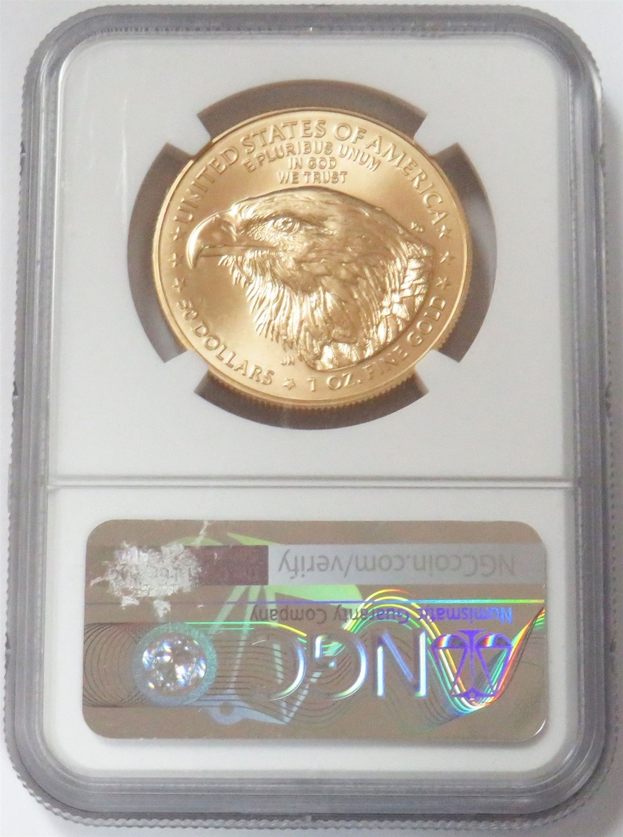 UNIQUE 2022 GOLD $50 EAGLE ONLY SIGINTURE ERROR KNOWN CASTLE NGC