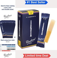 Bb Clarinet Reeds Strength 3 Box of 10 Traditional Cane for B Flat Clarinet