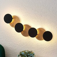 Lindby Led Wandleuchte, Wandlampe Innen 'Grazyna' (Modern) In Schwarz Aus Metall