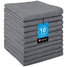 Orighty Washcloths Towels Set 10 Pack, Highly Absorbent and Soft Feel Microfi...