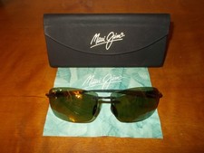 Maui Jim Lighthouse MJ-432-11 Gray Frame Green Polarized Lenses Sunglasses
