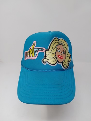 Finger Gun Bang Blonde Chick Snapback Trucker Hat Adjustable Mesh Back Cap