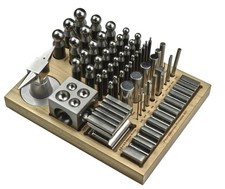 Utopia Tools Deluxe Jewelry Metal Forming Kit 57Pc Punches Blocks Anvil Set