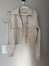 other Stories Cable Wool Cardigan Beige XS