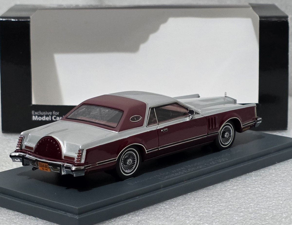 Lincoln Continental Mark V 1979 Silver Dark Red 1:43 Neo Limited