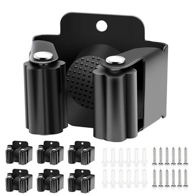 6 Pack Broom Holder Wall Mount, Stainless Steel Tool Organizer for Kitchen &