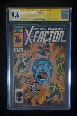 X Factor 6 CGC 9.6(Marvel 1986) Newsstand 1st Apocalypse  White Pages  Signed 