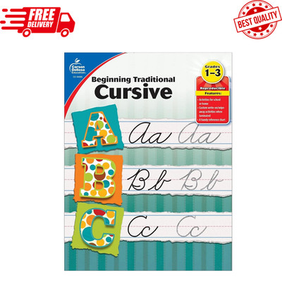 Beginning Traditional Cursive Handwriting Workbook for Kids Handwriting Pract..