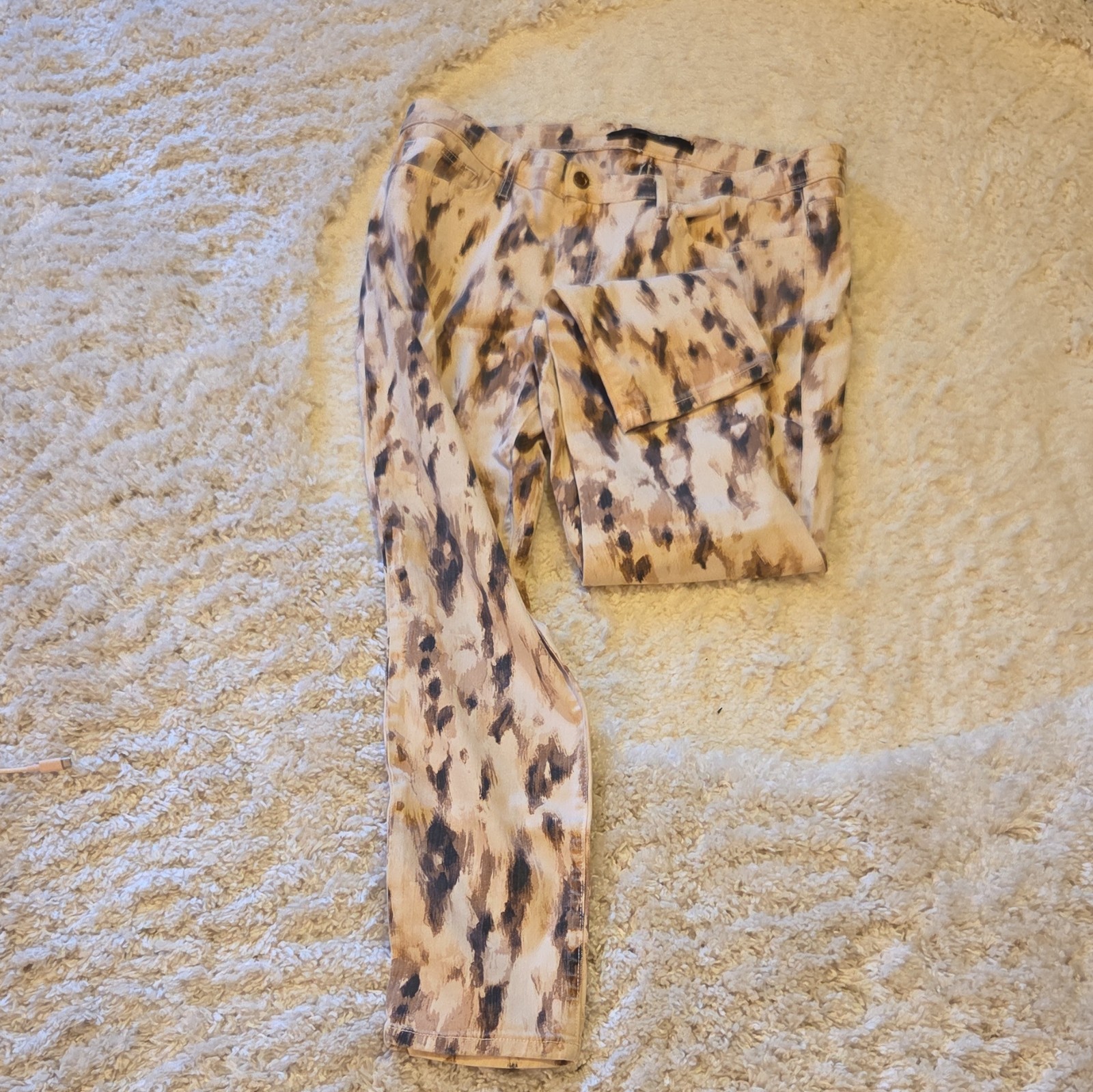 Women&rsquo;s Animal Print Skinny Denim Jeans High Rise 5-pocket