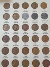 One Completed Lincoln Head Cent Collection - Book Number 2 Album 1941-1974 P,D,S