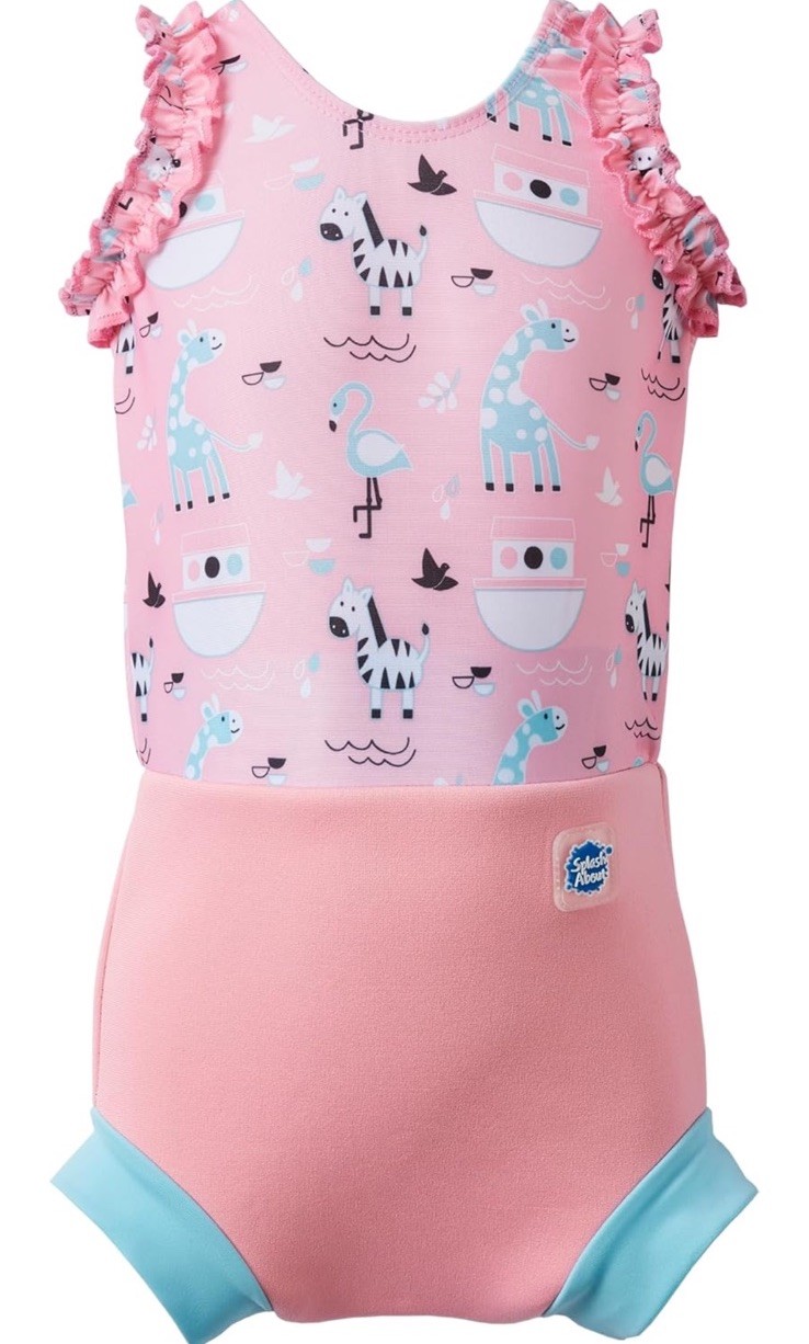 Slash About Happy Nappy Costume, One Piece Swimwear for Babies 0-4 Months